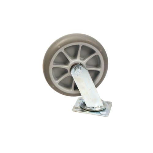 Semi-Pneumatic 8in Swivel Replacement Wheel, Silver